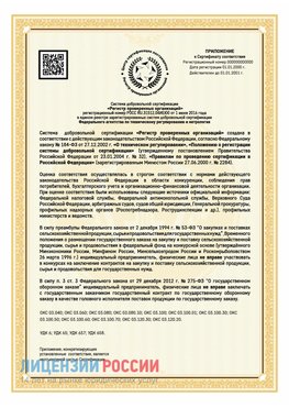 Приложение к сертификату для ИП Дальнереченск Сертификат СТО 03.080.02033720.1-2020